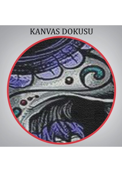 - Renkli Çiçeklerle Kafatası Posteri, Şeker Kafatası Sanatsal Kanvas TABLO-5256