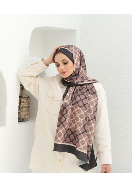 Brown Twill Ipek Şal