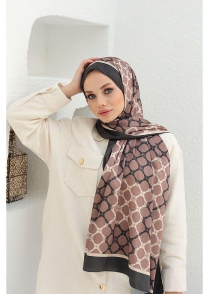 Brown Twill Ipek Şal