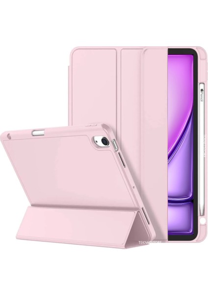 iPad Air 11 İnç M2 2024 Uyumlu Kılıf Pen Slot Charging Case Kalem Bölmeli A2902 A2903 A2904