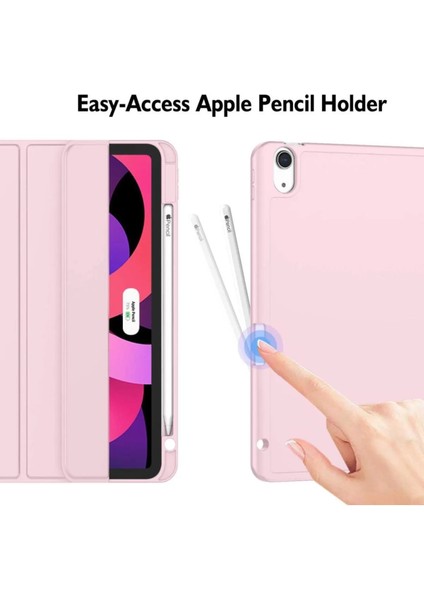 iPad Air 11 İnç M2 2024 Uyumlu Kılıf Pen Slot Charging Case Kalem Bölmeli A2902 A2903 A2904 modelleri