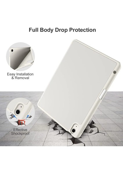 iPad Air 11 İnç M2 2024 Uyumlu Kılıf Pen Slot Charging Case Kalem Bölmeli A2902 A2903 A2904 modelleri