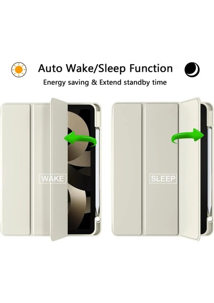 iPad Air 11 İnç M2 2024 Uyumlu Kılıf Pen Slot Charging Case Kalem Bölmeli A2902 A2903 A2904 indirimleri