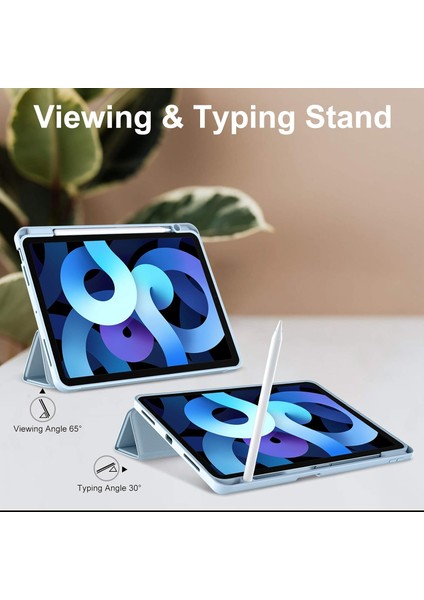 iPad Air 11 İnç M2 2024 Uyumlu Kılıf Pen Slot Charging Case Kalem Bölmeli A2902 A2903 A2904 fırsatları