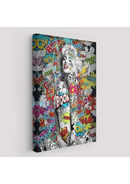 - Graffiti Marilyn Monroe, Renkli Marilyn Monroe Kanvas TABLO-5307