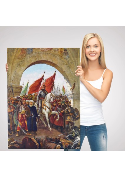 - Fausto Zonaro Fatih Sultan Mehmet Istanbul'a Girerken Kanvas TABLO-5298 modelleri