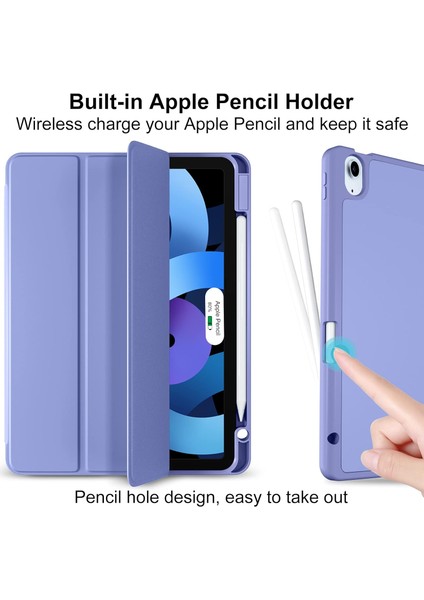 iPad Air 11 İnç M2 2024 Uyumlu Kılıf Pen Slot Charging Case Kalem Bölmeli A2902 A2903 A2904 fırsatları