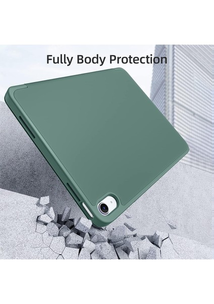 iPad Air 11 İnç M2 2024 Uyumlu Kılıf Pen Slot Charging Case Kalem Bölmeli A2902 A2903 A2904