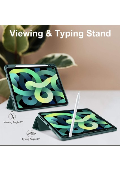 iPad Air 11 İnç M2 2024 Uyumlu Kılıf Pen Slot Charging Case Kalem Bölmeli A2902 A2903 A2904