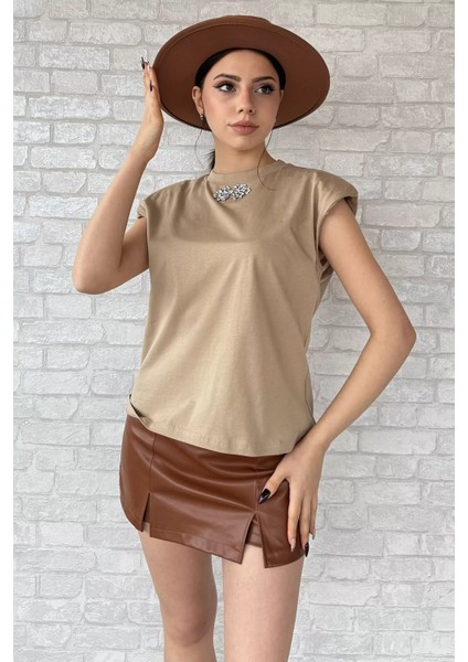 Yaka Taşlı Omuz Vatkalı Kolsuz Bluz fiyatları