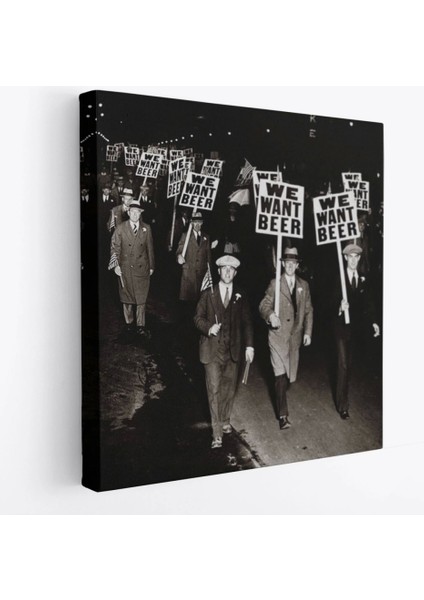 - Bira Istiyoruz, Olağandışı 1931 Yasak Protesto Fotoğrafı Kanvas TABLO-5336 fiyatları