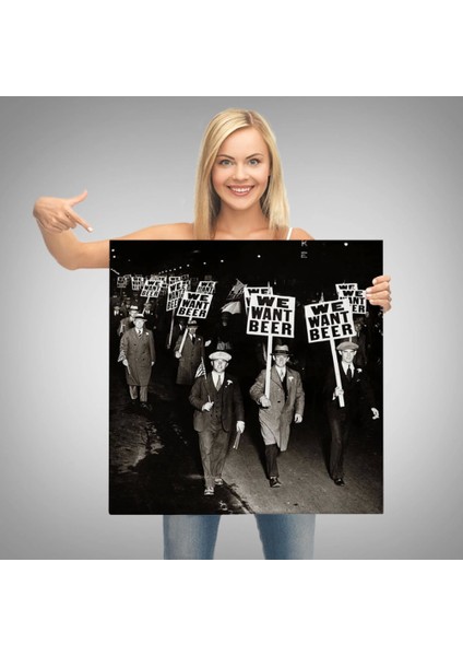 - Bira Istiyoruz, Olağandışı 1931 Yasak Protesto Fotoğrafı Kanvas TABLO-5336 modelleri