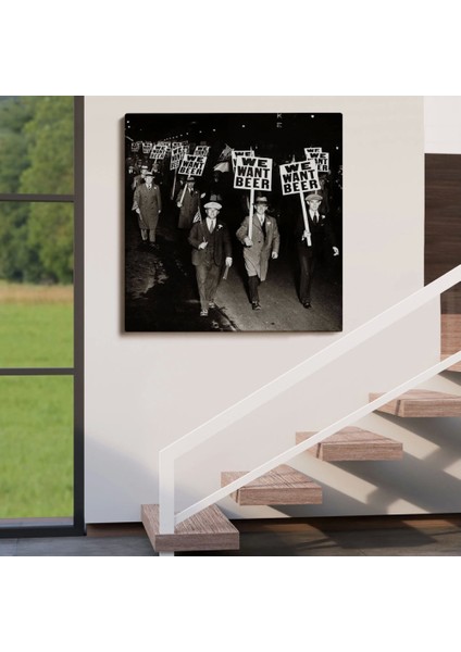 - Bira Istiyoruz, Olağandışı 1931 Yasak Protesto Fotoğrafı Kanvas TABLO-5336 fırsatları