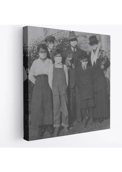 - 1918 Ispanyol Gribi Krizi, Maskeli Kedi, Kanvas TABLO-5328
