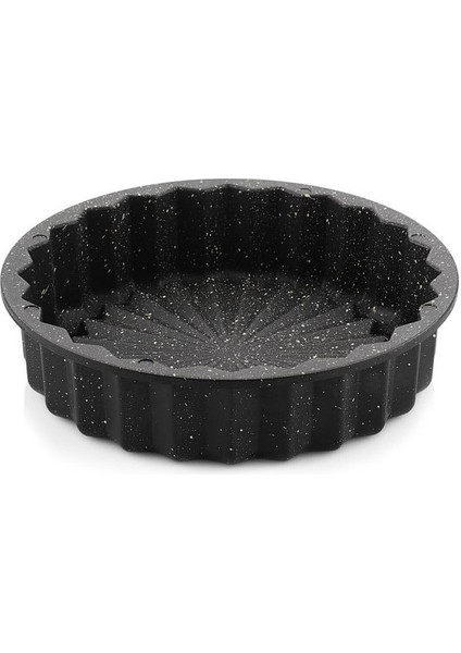 Hanımeli Yuvarlak Siyah Döküm Kek Turta Kalıbı 28CM