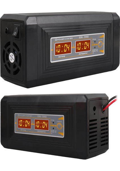Powermaster SON-1210D 12 Volt/24 Volt - 10 Amper Digital Ekranlı Akıllı Kuru - Asit - Jel Akü Şarj Cihazı