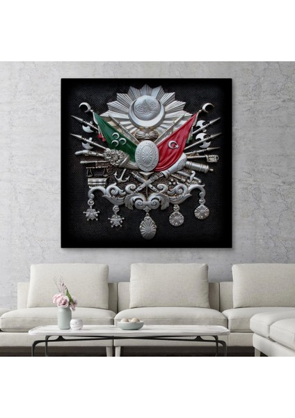 - Osmanlı Tuğrası Dekoratif Kanvas TABLO-5803