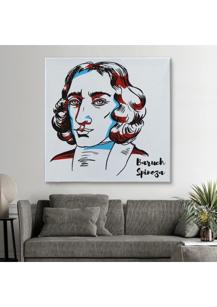 - Baruch Spinoza Dekoratif Kanvas TABLO-5818