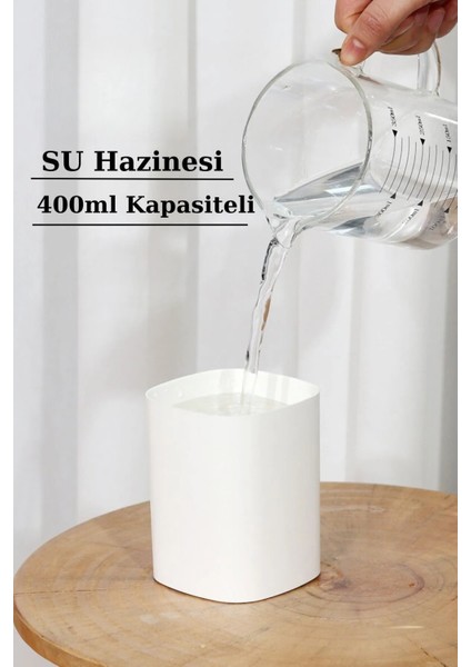 H2''oo Humidifier 400 ml Ultrasonik Hava - Oda- Araç Nemlendirici Buhar Makinesi Aroma Difüzörü