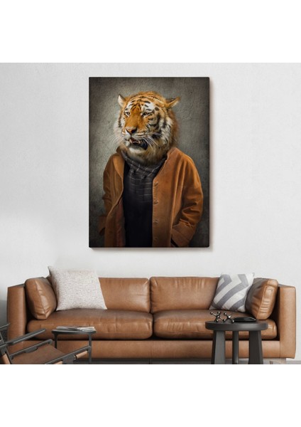 - Kaplan Adam Dekoratif Kanvas Duvar TABLOSU-5938