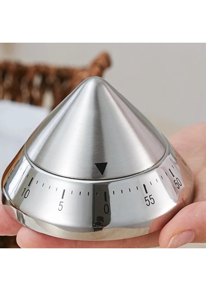 Mekanik Mutfak Zamanlayıcı Metal Konik Gövde 59 Dakika Geriye Sayım Alarmlı