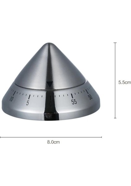 Mekanik Mutfak Zamanlayıcı Metal Konik Gövde 59 Dakika Geriye Sayım Alarmlı modelleri
