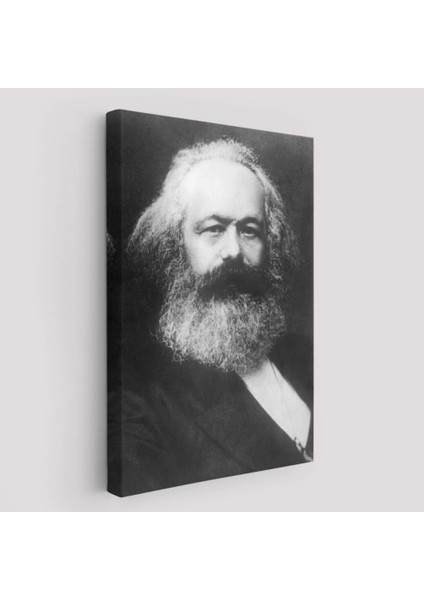 - Karl Marx Siyah Beyaz Dekoratif Kanvas TABLO-5964