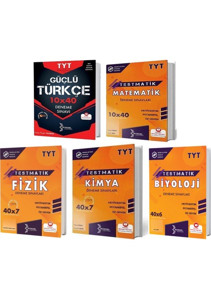 TYT Türkçe Matematik Fizik Kimya ve Biyoloji Deneme 5 Kitap
