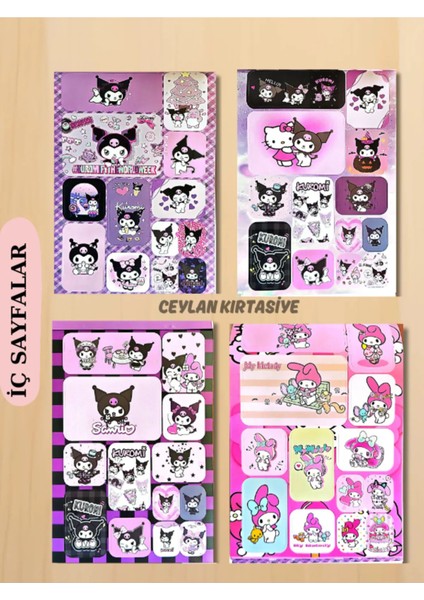 16 Sayfa Sanrio Kuromi ve Arkadaşları Sticker Defteri (1 Adet)