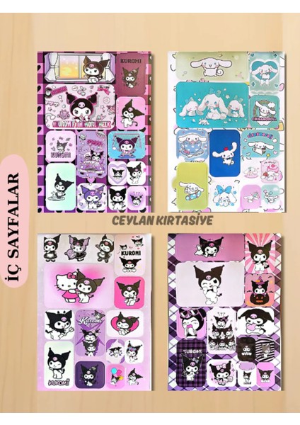 16 Sayfa Sanrio Kuromi ve Arkadaşları Sticker Defteri (1 Adet)