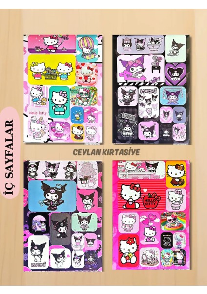 16 Sayfa Sanrio Kuromi ve Arkadaşları Sticker Defteri (1 Adet)