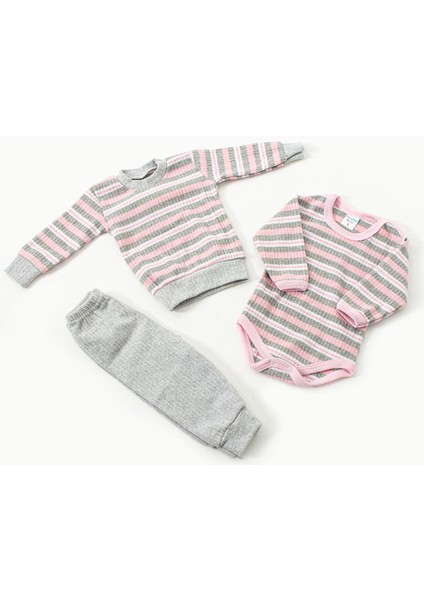 Fitilli Unisex Zıbınlı Bebek Pijaması