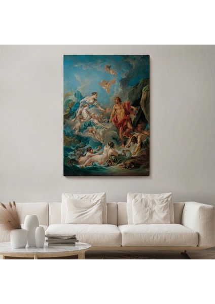 - Juno, Aeolus'tan Rüzgarları Serbest Bırakmasını Istiyor, François Boucher Rönesans TABLOSU-6061