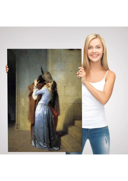 - Francesco Hayez öpücük Isimli Eseri Duvar TABLOSU-6076