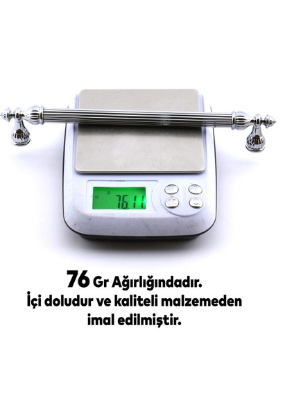 Mobilya Kulp Mutfak Dolabı Çekmece Dolap Kulpları Kapak Kulpu Kulbu Krom Renk 192 mm Metal