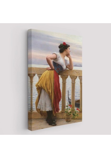 - Eugen Von Blaas In Bekleyiş Isimli Eseri Duvar TABLOSU-6117 fiyatları