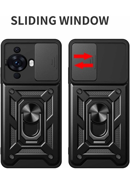 Huawei Nova 12S Kılıf Kamera Korumalı Sürgülü Yüzüklü Armor Military Tank Kızaklı Zırh Kapak fiyatları