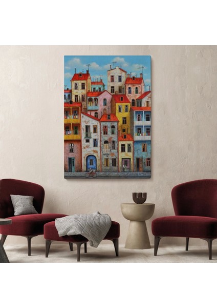 - Eski Gürcistan Tiflis Şehir Manzara Tablosu -6242