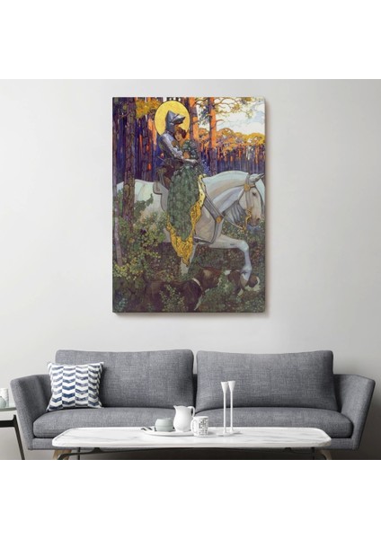 - Beyaz At Üzerindeki Prenses ve Prens TABLOSU-6268