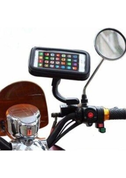 Motorsiklet Için Su Geçirmez Darbe Koruyucu 9X17 Telefon Tutacağı 100LERCE Modele Uyum Aynaya Montaj modelleri