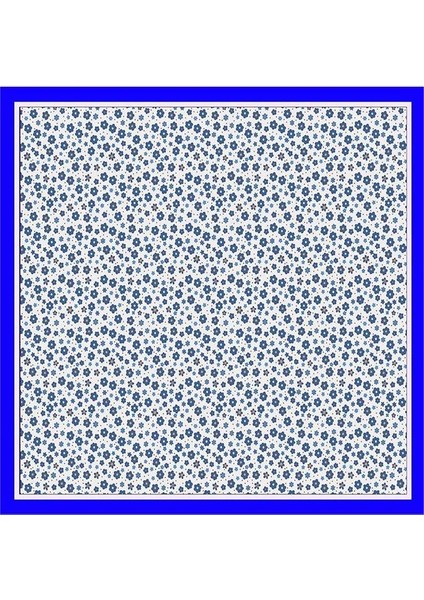 Kız Çocuk Eşarp Mavi Kırçiçeği Temalı