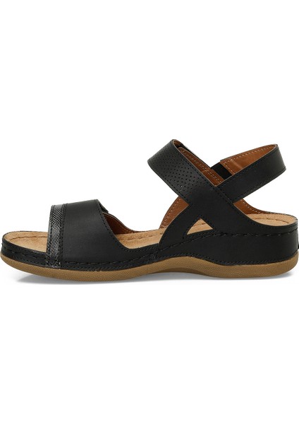 104424.Z5FX Siyah Kadın Comfort Sandalet modelleri