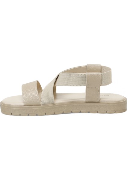 25S-275 5fx Bej Kadın Düz Sandalet