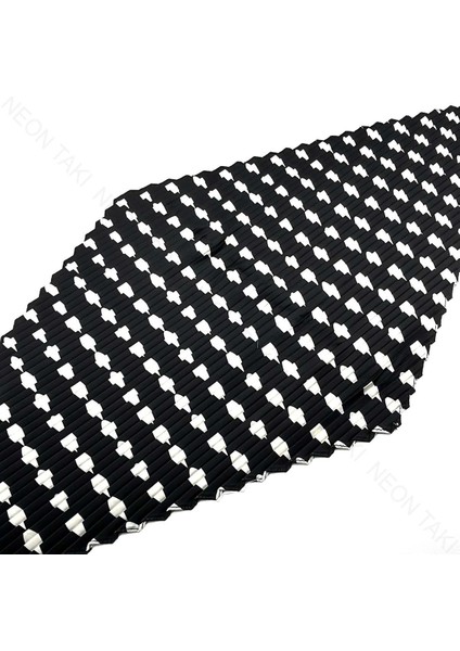 Neon Takı, Duyarlılık Etiketi ve Siyah Fon, Beyaz Damlalar, Piliseli (KATLAMALI), Fular 16, Ölçü 48cmx48cm modelleri