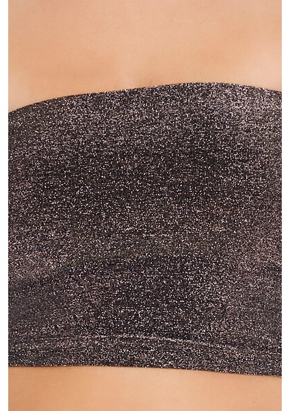 Glitter Desenli Straplez Büstiyer