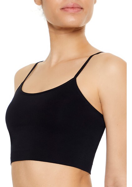 Dikişsiz Fitilli Crop Top