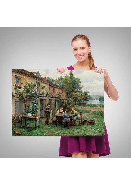 - Bahçede Kahve Keyfi 19, Yüzyıl TABLOSU-6529