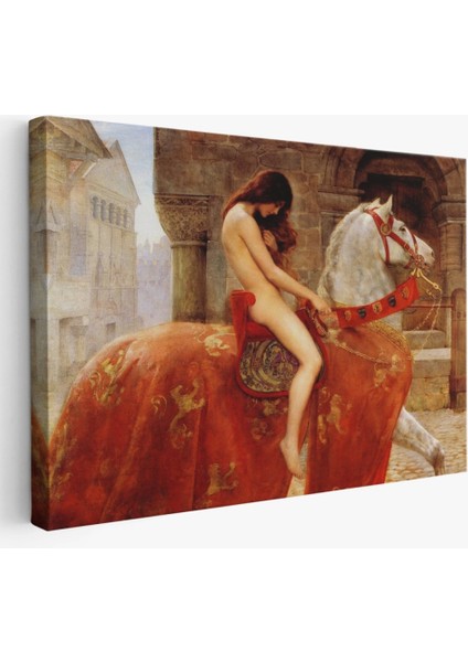 - Lady Godiva Tablosu - At Üstünde Çıplak KADIN-6583 fiyatları