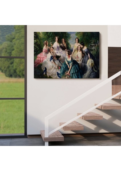 - Imparatoriçe Eugenie ve Leydileri Tablosu - The Empress EUGÉNIE-6570