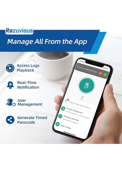 Wifi Kameralı Akıllı Kilit, Parmak Izi ve Uygulama Kontrollü Video Interkom Kapı Kilidi fiyatları
